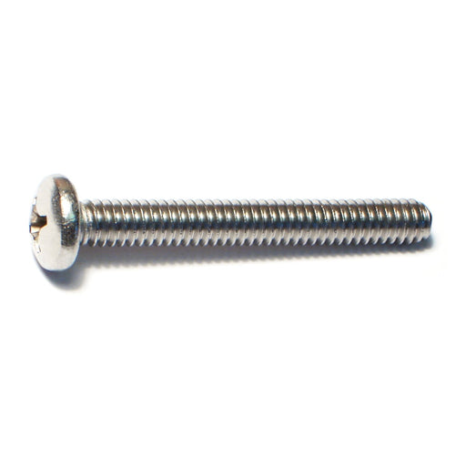 1/4"-20 x 2" 18-8 Stainless Steel Coarse Thread Phillips Pan Head Machine Screws