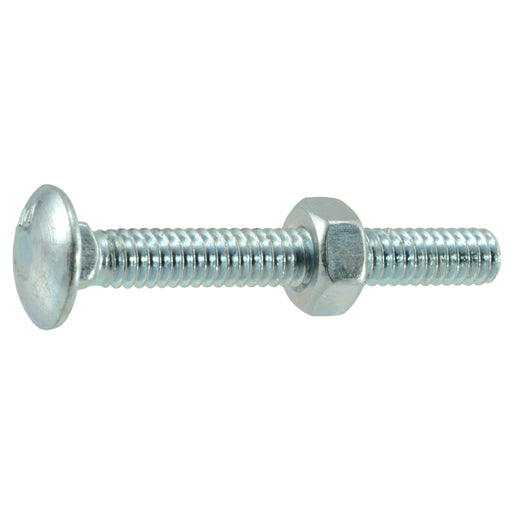 1/4"-20 x 2" Zinc Plated Grade 2 / A307 Steel Coarse Thread Carriage Bolts