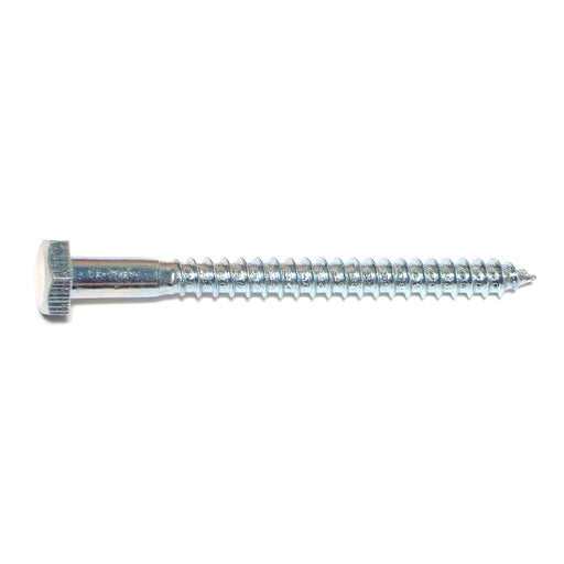 1/4" x 3" Zinc Plated Grade 2 / A307 Steel Hex Head Lag Screws