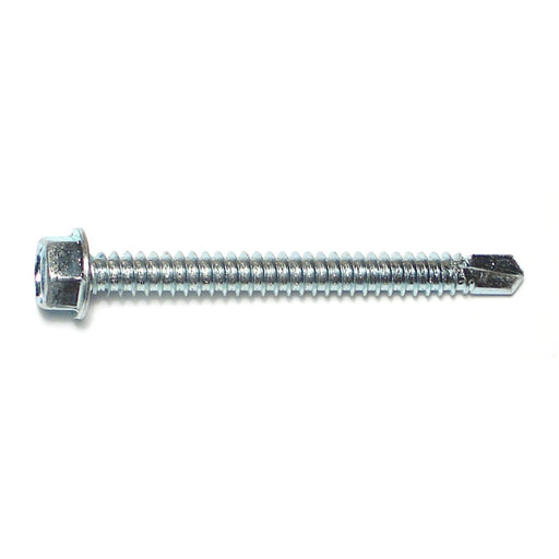 #14-14 x 2-1/2" Zinc Plated Steel Hex Washer Head Self-Drilling Screws