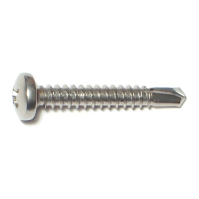 #10-16 x 1-1/4" 410 Stainless Steel Phillips Pan Head Self-Drilling Screws