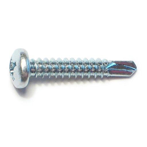 #12-14 x 1-1/4" Zinc Plated Steel Phillips Pan Head Self-Drilling Screws