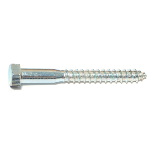 3/8" x 3-1/2" Zinc Plated Grade 2 / A307 Steel Hex Head Lag Screws