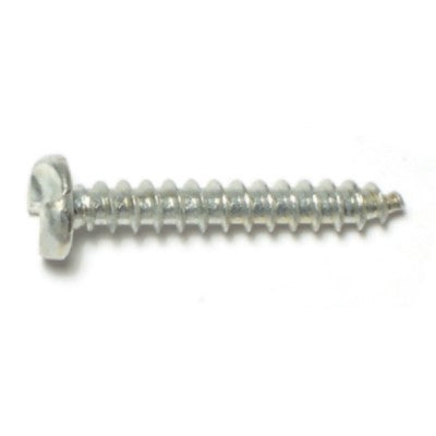 #10 x 1-1/4" Zinc Plated Steel One-Way Slotted Pan Head Sheet Metal Screws