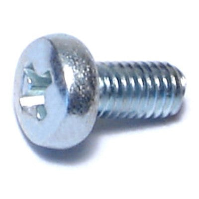 3mm-0.5 x 6mm Zinc Plated Class 4.8 Steel Coarse Thread Phillips Pan Head Machine Screws