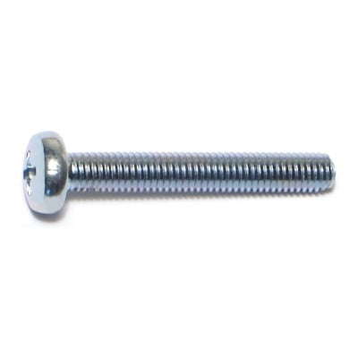 5mm-0.8 x 35mm Zinc Plated Class 4.8 Steel Coarse Thread Phillips Pan Head Machine Screws