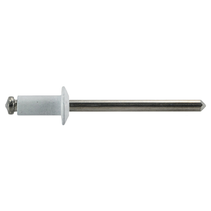 3/16" x 1/4" White Aluminum Blind Pop Rivets