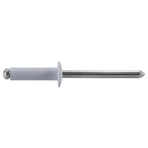 3/16" x 1/2" White Aluminum Blind Pop Rivets