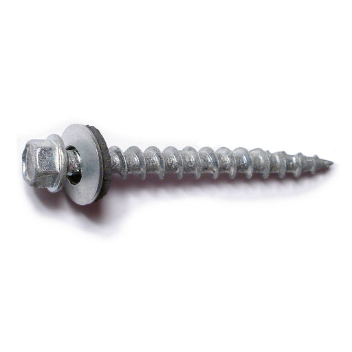 #10 x 2" Galvanized Steel Hex Washer Head Type 17 Pole Barn Self-Drilling Screws