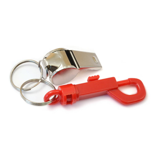 Asst Color Snap Clip Whistle