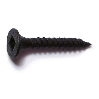 #6 x 1" Black Phosphate Steel Fine Thread Square Drive Bugle Head Drywall Screws