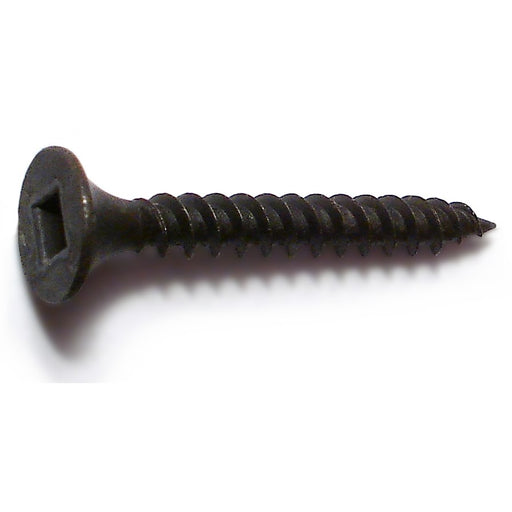 #6 x 1-1/8" Black Phosphate Steel Fine Thread Square Drive Bugle Head Drywall Screws