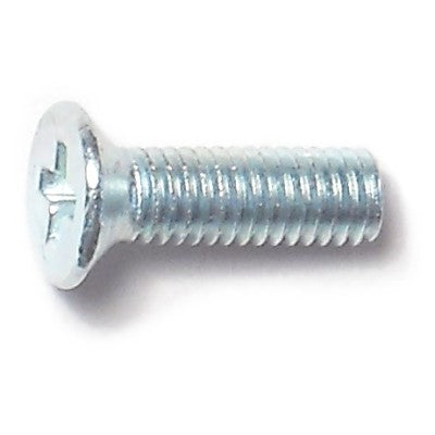 3mm-0.5 x 10mm Zinc Plated Class 4.8 Steel Coarse Thread Phillips Flat Head Machine Screws