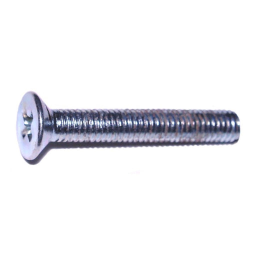 3mm-0.5 x 20mm Zinc Plated Class 4.8 Steel Coarse Thread Phillips Flat Head Machine Screws