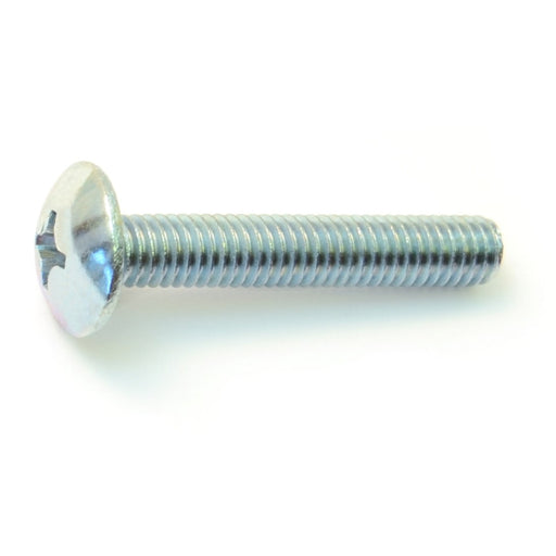 6mm-1.0 x 35mm Zinc Plated Class 4.8 Steel Coarse Thread Phillips Truss Head Machine Screws