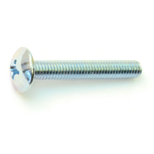 6mm-1.0 x 40mm Zinc Plated Class 4.8 Steel Coarse Thread Phillips Truss Head Machine Screws