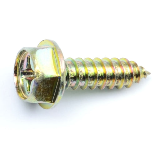 6mm x 20mm Zinc Plated Steel Phillips Hex Washer Head Sheet Metal Screws