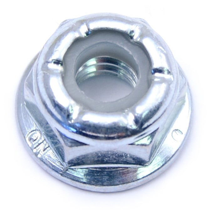 1/4"-20 Zinc Plated Grade 5 Steel Coarse Thread Flange Lock Nuts