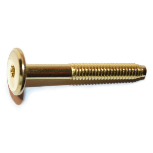 1/4"-20 x 1.97" Brass Plated Steel Coarse Thread Joint Connector Bolts