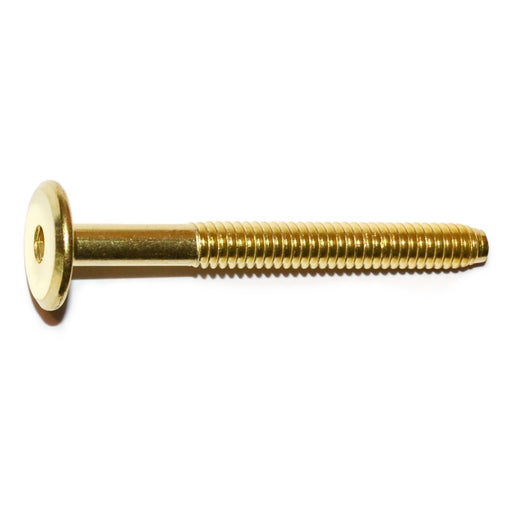 1/4"-20 x 2.36" Brass Plated Steel Coarse Thread Joint Connector Bolts