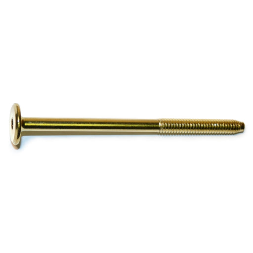 1/4"-20 x 3.94" Brass Plated Steel Coarse Thread Joint Connector Bolts