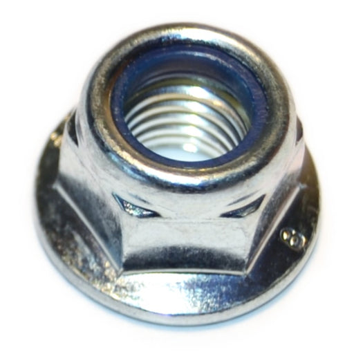 12mm-1.75 Zinc Plated Class 8 Steel Coarse Thread Flange Nylon Insert Lock Nuts