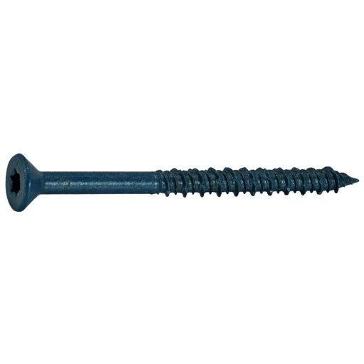 1/4" x 3-1/4" Blue Ruspert Coated Steel Star Drive Flat Head TorqueMaster Masonry Screws