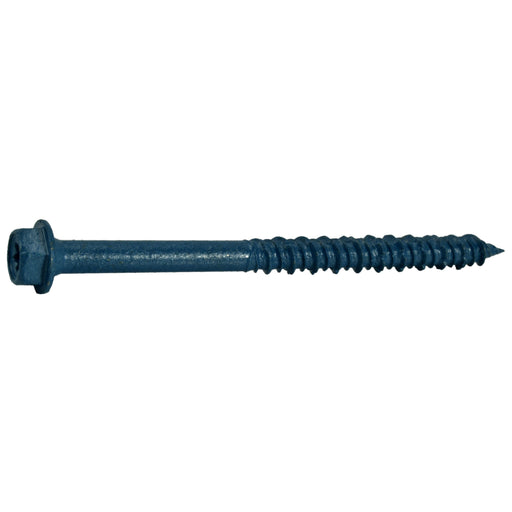 1/4" x 3-1/4" Blue Ruspert Coated Steel Star Drive Hex Washer Head TorqueMaster Masonry Screws