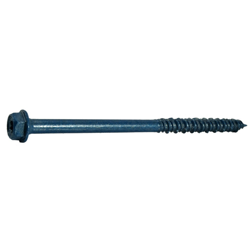 1/4" x 4" Blue Ruspert Coated Steel Star Drive Hex Washer Head TorqueMaster Masonry Screws