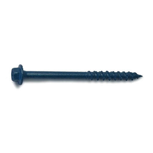 5/16" x 4" Blue Ruspert Coated Steel Star Drive Hex Washer Head TorqueMaster Masonry Screws