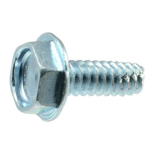 #6-32 x 3/8" Zinc Plated Steel Coarse Thread Hex Head Type F Sheet Metal Screws