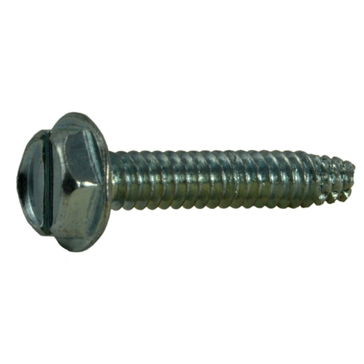 #6-32 x 3/4" Zinc Plated Steel Coarse Thread Hex Head Type F Sheet Metal Screws