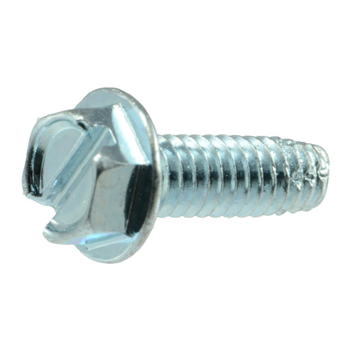 #8-32 x 1/2" Zinc Plated Steel Coarse Thread Hex Head Type F Sheet Metal Screws