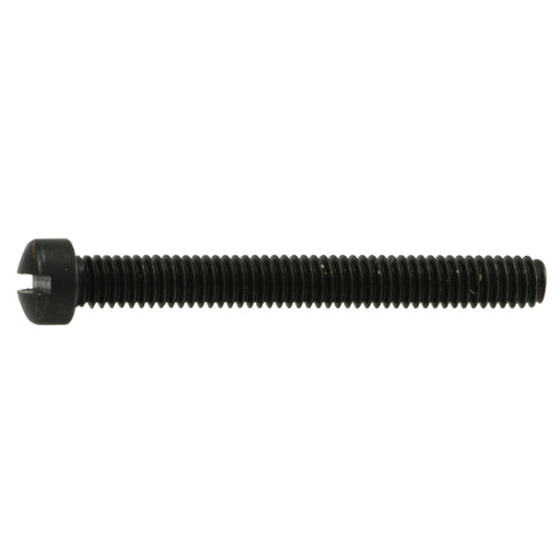 #3-56 x 7/8" Black Oxide Steel Fine Thread Slotted Fillister Head Gun Screws