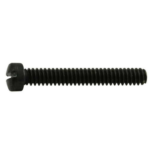 #6-32 x 1" Black Oxide Steel Coarse Thread Slotted Fillister Head Gun Screws