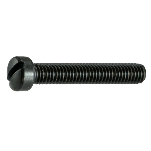 #8-36 x 1" Black Oxide Steel Fine Thread Slotted Fillister Head Gun Screws