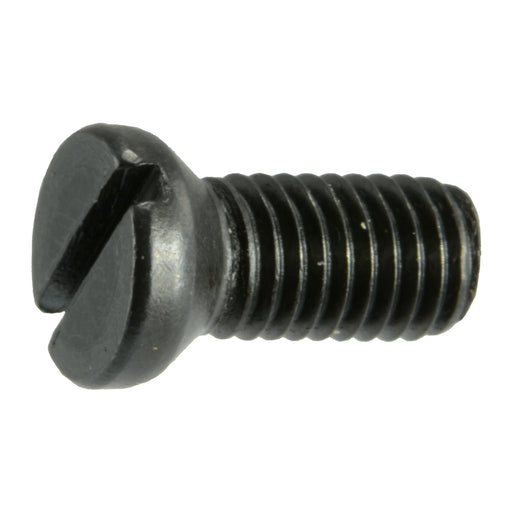 #6-48 x 1/4" Black Oxide Steel Fine Thread Slotted Oval Head Gun Screws