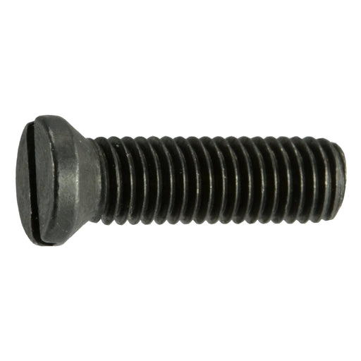 #8-40 x 1/2" Black Oxide Steel Fine Thread Slotted Oval Head Gun Screws