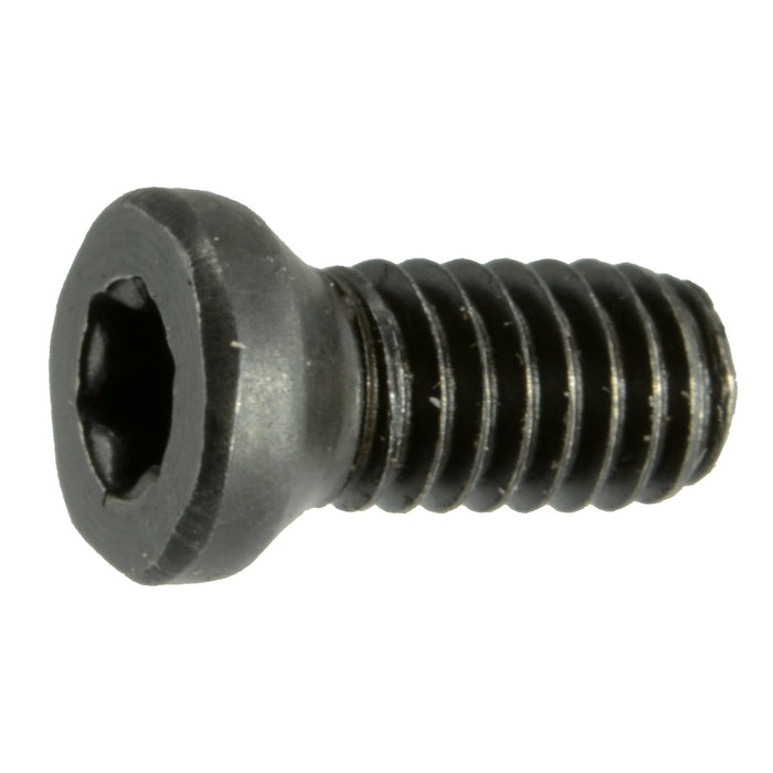 #6-40 x 1/4" Black Oxide Steel Fine Thread T-10 Star Drive Weaver Oval Head Gun Screws