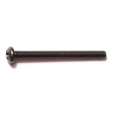 #8-32 x 2" Black Oxide Steel Coarse Thread Phillips Pan Head Machine Screws