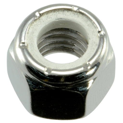 3/8"-16 Polished 18-8 Stainless Steel Coarse Thread Nylon Insert Lock Nuts