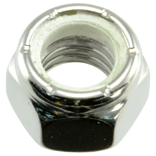 7/16"-14 Polished 18-8 Stainless Steel Coarse Thread Nylon Insert Lock Nuts