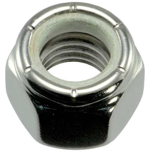 1/2"-13 Polished 18-8 Stainless Steel Coarse Thread Nylon Insert Lock Nuts