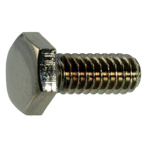 1/4"-20 x 5/8" Black Chrome Plated Steel Coarse Thread Hex Cap Screws