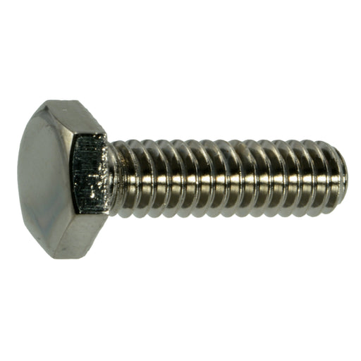 1/4"-20 x 7/8" Black Chrome Plated Steel Coarse Thread Hex Cap Screws