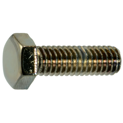 5/16"-18 x 1" Black Chrome Plated Steel Coarse Thread Hex Cap Screws