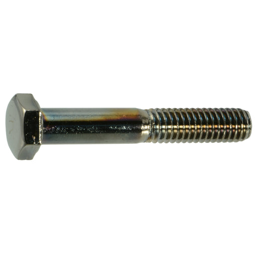 5/16"-18 x 2" Black Chrome Plated Steel Coarse Thread Hex Cap Screws