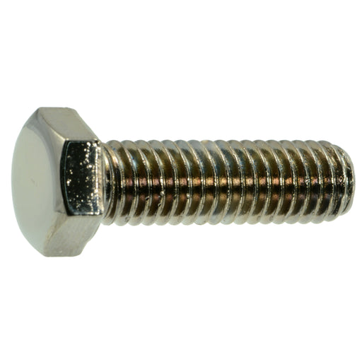 3/8"-16 x 1-1/4" Black Chrome Plated Steel Coarse Thread Hex Cap Screws