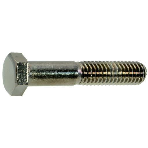 3/8"-16 x 2" Black Chrome Plated Steel Coarse Thread Hex Cap Screws