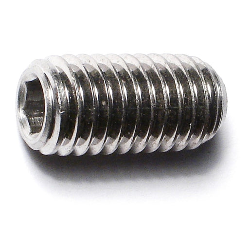 1/2"-13 x 1" 18-8 Stainless Steel Coarse Thread Hex Socket Headless Set Screws